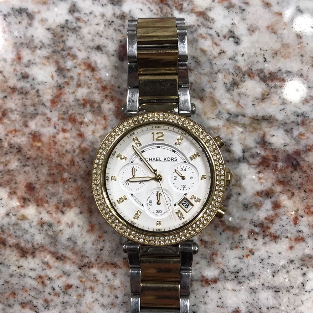 MK gold and stainless Steel watch